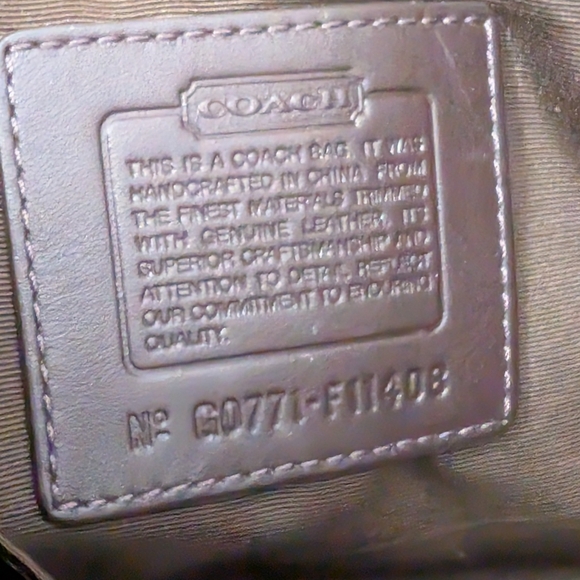 Coach, brown leather and metallic gold handbag - Picture 12 of 12